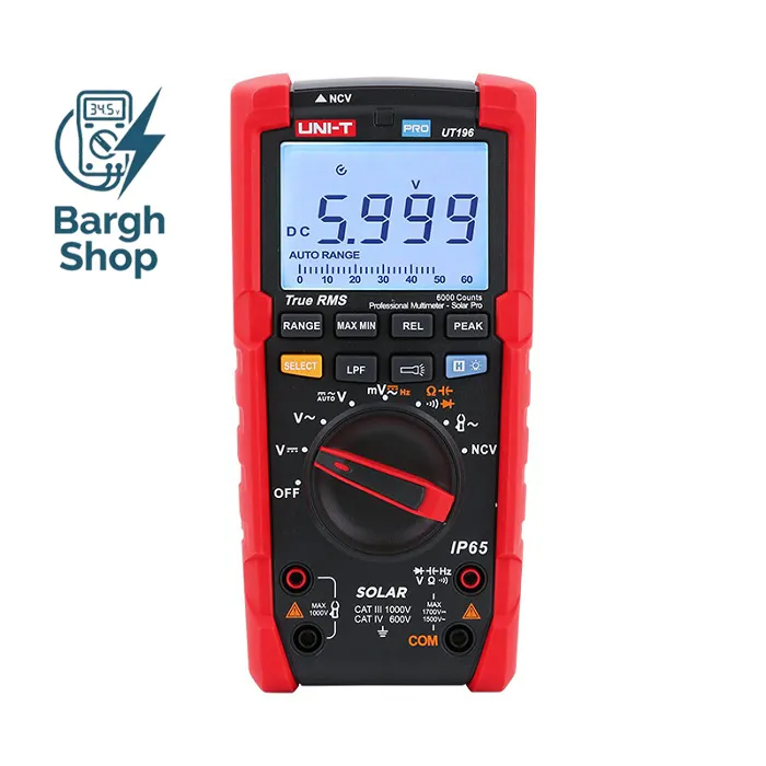 UT196_DC True RMS Professional Multimeter – Solar Pro UNI-T BARGHSHOPCO