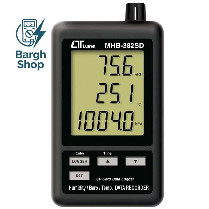 mhb-382sd دیتالاگر دما و رطوبت و فشار لوترون در برق شاپ